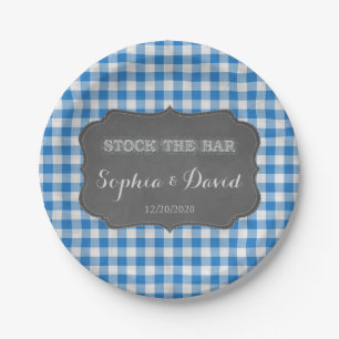 I DO BBQ Rustic Engagement Party Paper Plate