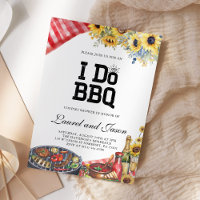 I Do BBQ Sunflower Rustic Engagement Party