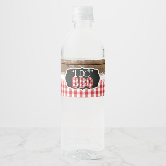 I Do BBQ Water Bottle Label (Front)