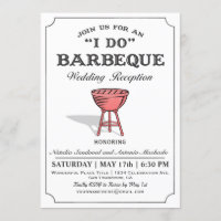 I DO BBQ Wedding Reception Invitations