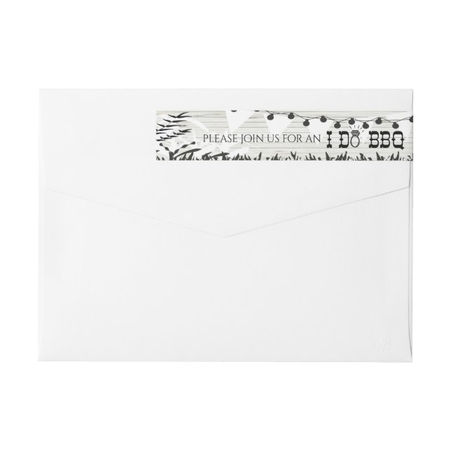I Do BBQ Wood Texture Return Address Labels (Back)