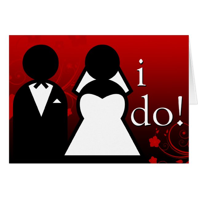 i do! : bride & groom : (Front Horizontal)