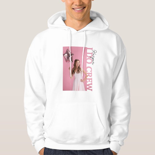 I Do Crew Bride Party Photo Hoodie | Personalised  (Front)