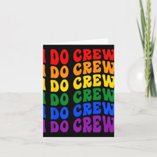 I Do Crew Bride Squad Lgbt Groovy Bachelorette Par Card