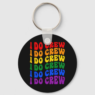 I Do Crew Bride Squad Lgbt Groovy Bachelorette Par Key Ring