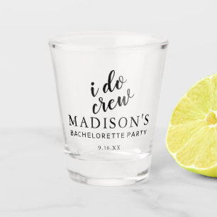 I Do Crew Personalised Wedding Shot Glass