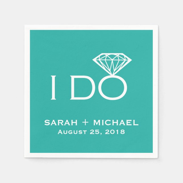 I Do Diamond | Wedding Napkin (Front)