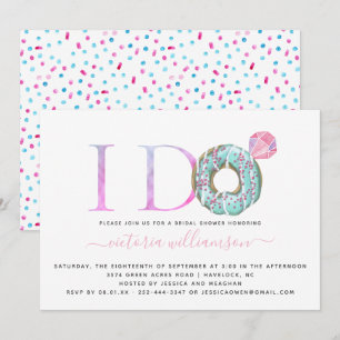 I Do Doughnut Themed Bridal Shower Invitation