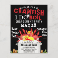 I DO Engagement Photo Crawfish Boil Invitation