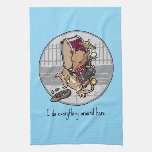 I Do Everything Around Here Bandicoot One Man Band Tea Towel
