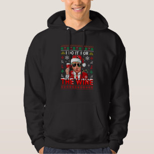 I Do For The Wine Xmas Drinker Proud Santa Trump Hoodie