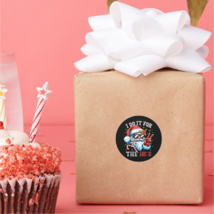 I Do It For The Ho's Funny Christmas Santa Classic Round Sticker