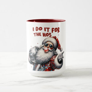 I Do It for the Ho's, Retro Santa Mug