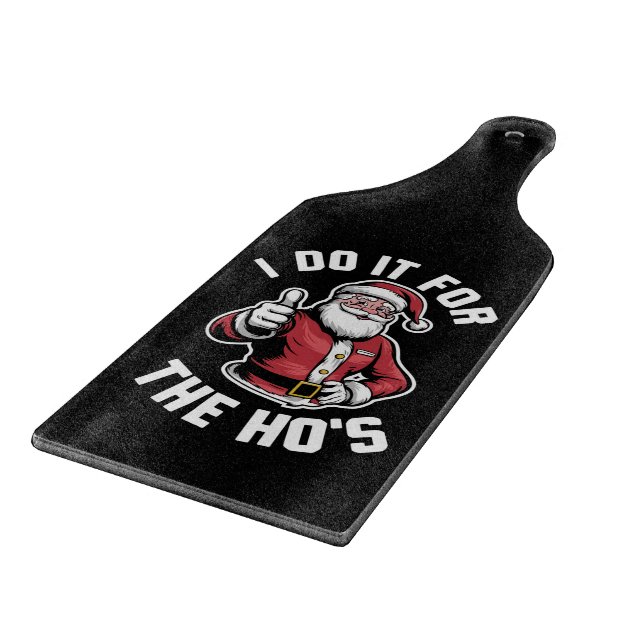 I Do It for The Hos Santa Claus Funny Christmas  Cutting Board (Corner)