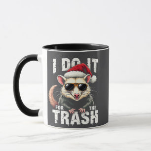I Do It for the Trash Funny Christmas Opposum Mug