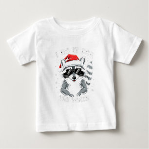 I Do It for the Trash Funny Christmas Racoon  Baby T-Shirt