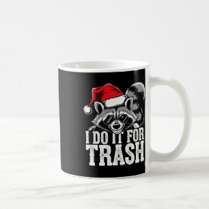 I Do It For The Trash Funny Possum Christmas Santa Coffee Mug