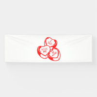 I Do Kiss Me Be Mine Valentine's Day 2.5x8 Vinyl