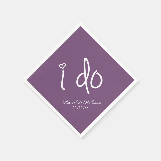 i do - lavender field napkin (Corner)