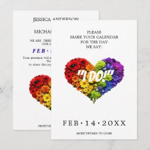 🌈❤️I DO LGBTQ 🌈 Flourish Together Save The Date