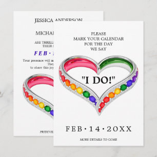 🌈❤️I DO LGBTQ 🌈 Intertwined in Pride Save The Date