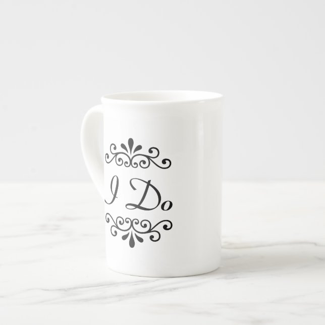 "I Do, Me Too" Couples Personalised Mug (1 of 2) (Front Left)