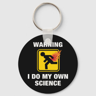 I Do My Own Science - Funny Flaming Fart Humour Key Ring