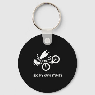I Do My Own Stunts Bicycle Key Ring