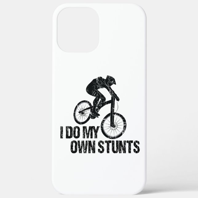 I Do My Own Stunts Downhill Biking Funny Case-Mate iPhone Case (Back)