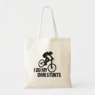 I Do My Own Stunts Downhill Biking Funny Tote Bag