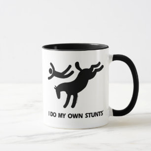 I Do My Own Stunts™ Horse: humourous picture of Mug