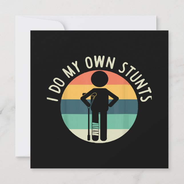 i do my own stunts invitation (Front)