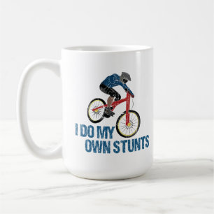 I Do My Own Stunts Mountain Biker Vintage Coffee Mug