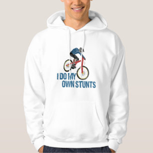 I Do My Own Stunts Mountain Biker Vintage Hoodie