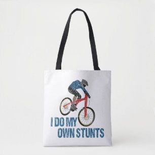 I Do My Own Stunts Mountain Biker Vintage Tote Bag