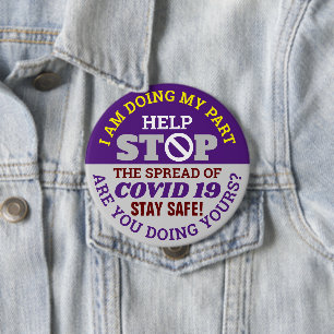 I DO MY Part - COVID 19 10 Cm Round Badge