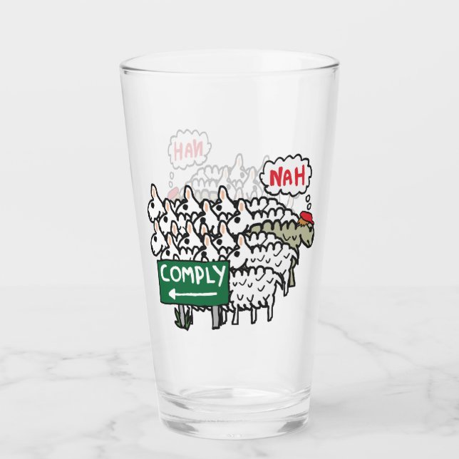I Do Not Comply Glass (Front)
