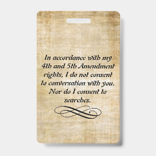 I do not consent badge and lanyard ID badge