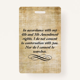 I do not consent badge and lanyard ID badge