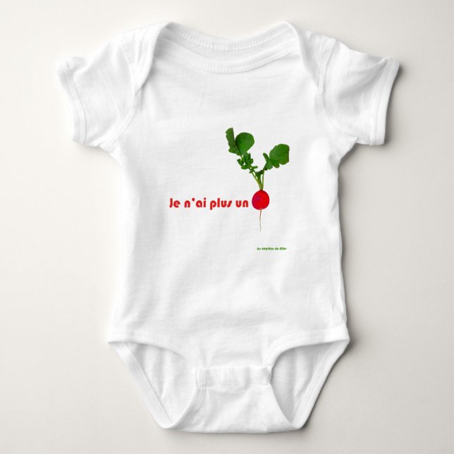 I do not have any more one radish baby bodysuit (Front)