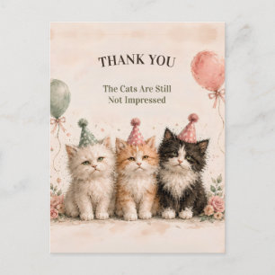 I Do Not Like My Birthday Party Thank You Postcard
