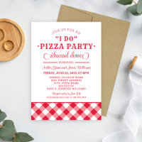 I Do Pizza Party Red Rehearsal Dinner