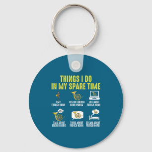 I Do Things Spare Time Musician French Key Ring