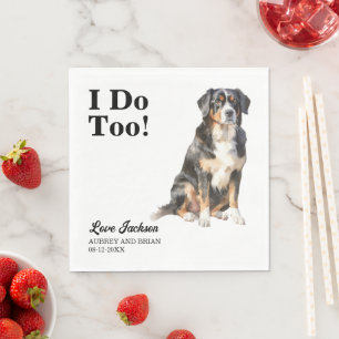I Do Too Bernese Mountain Dog Napkins with Photo