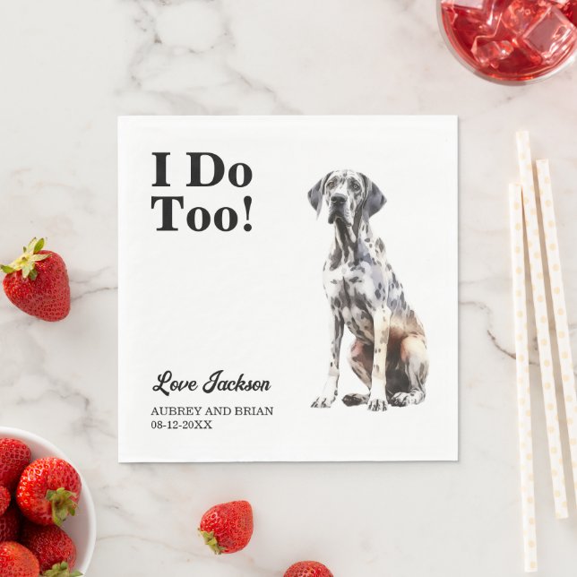 I Do Too! Great Dane Dog Pet Napkin (Insitu)