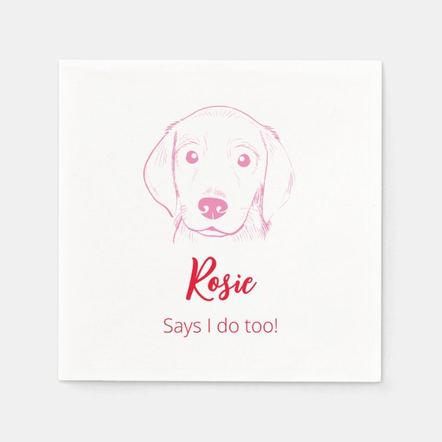 I do too! Lab Puppy Wedding Napkins (Front)