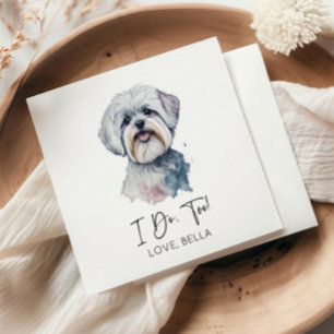 I Do, Too! Maltese Dog Pet Wedding Napkin
