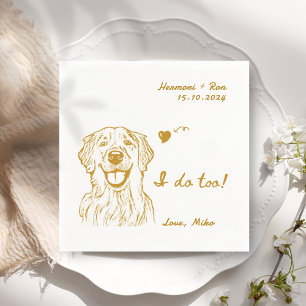 I Do Too Minimalist Funny Dog Simple Wedding Napkin