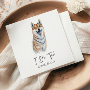 I Do, Too! Shiba Inu Dog Pet Wedding Napkin
