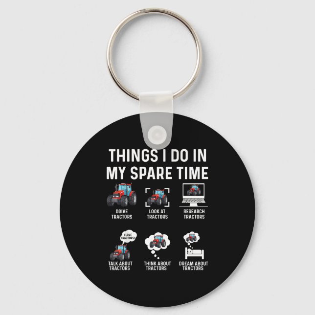 I Do Tractor Farmer Farming Rancher Things Key Ring (Front)